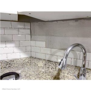 Kitchen backsplash tile installed by Willard Services in Northern Virginia