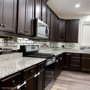 Tile and backsplash installation completed by Willard Services in Northern Virginia