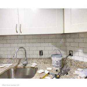 Kitchen backsplash tile installed by Willard Services in Northern Virginia