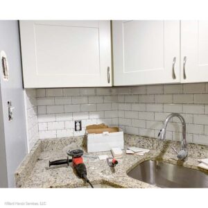 Tile and backsplash installation completed by Willard Services in Northern Virginia