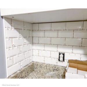 Kitchen backsplash tile installed by Willard Services in Northern Virginia