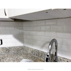 Tile and backsplash installation completed by Willard Services in Northern Virginia